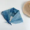 Cross-border scarf wholesale, e-commerce live streaming, supply chain, linen wax-dyed and printed small square scarves details Picture